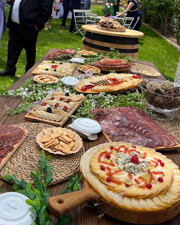 Cóctel en finca de bodas en Ávila